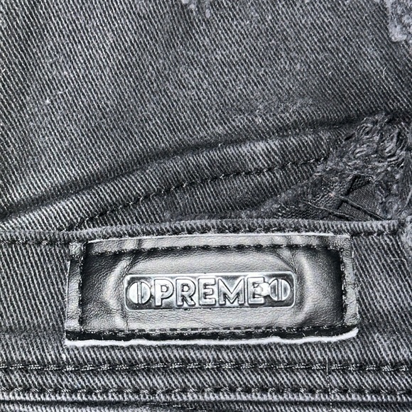 PREME - MEN’S BLACK DISTRESSED / MULTI COLOR DIAMOND JEANS SIZE 42W/34L - Picture 4 of 5